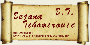 Dejana Tihomirović vizit kartica